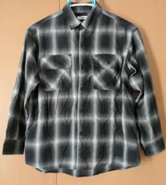 WEGO チェック柄シャツ Lサイズ ブラック/グレー