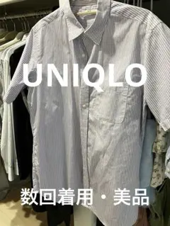 UNIQLO ストライプ 半袖シャツ Lサイズ