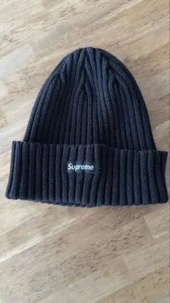 Supreme 黒 ビーニー ニット帽