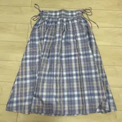 *OLIVE des OLIVE チェック柄 ロングスカート F*