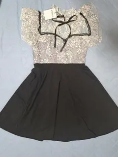 DAZZY花柄レースミニワンピースドレス