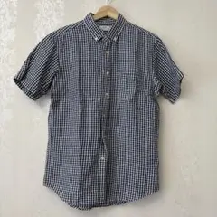 ユニクロUNIQLOメンズ半袖チェックシャツMトップス　美品