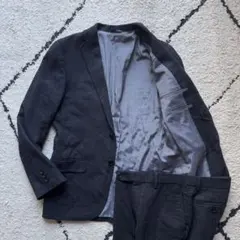 グリーンレーベルリラクシング　セットアップ　スーツ　ツイード　ネイビー