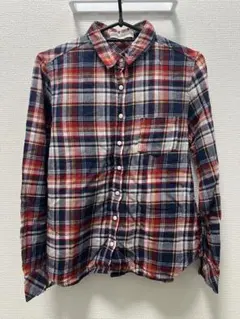 チェックシャツ長袖 イエロー