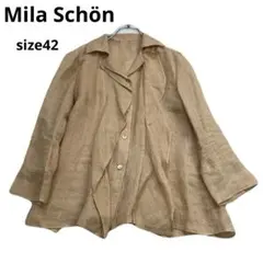 最高級　Mila Schön ナチュラルカラー リネン100％　長袖シャツのサムネイル
