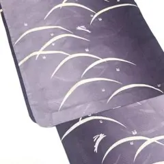 【美品】洗える着物夏　ポリエステル　粋モダン　絽目　紫紫　身丈約163cmのサムネイル