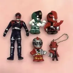 スーパー戦隊シリーズ ミニフィギュア・指人形・キーホルダー 5点セットのサムネイル