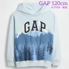 タグ付き 新品 GAP 120cm ロゴ グラフィック パーカー 裏起毛