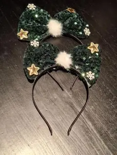 クリスマスリボンカチューシャ