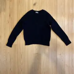 MARGARET HOWELL ネイビー ケーブルニットセーター II