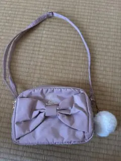 ディズニー　マリー　ショルダーバッグ　おしゃれキャット　ピンク　ぽんぽん　ファー