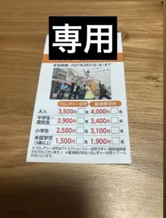 2026年最新】西武園 株主優待の人気アイテム - メルカリ