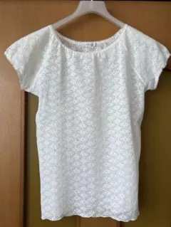 花柄Tシャツ 花柄インナー　ホワイトのサムネイル