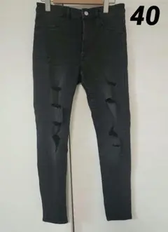 H&M DIVIDED スーパースキニー ハイウエスト デニム　40 L