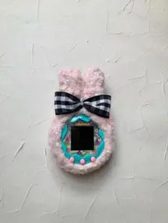 たまごっちパラダイス　カバー　ケース　ふわふわ　ピンクmix 一点のみ　うさぎ