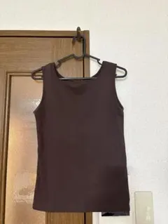 シンプル タンクトップ ブラウン
