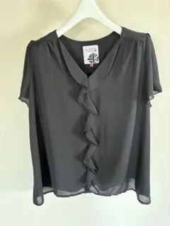 HK.WORKS.LONDON レディース半袖ブラウス　黒