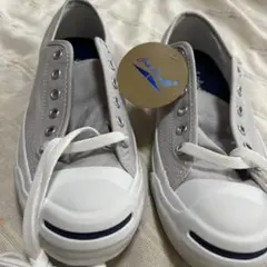 コンバースJack Purcell グレー ローカットスニーカー　キャンバス