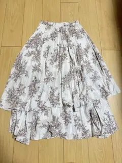 SNIDEL スナイデル プリーツプリントスカート ピンク 0サイズ