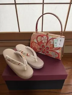 未使用品バック　一度使用草履　成人式　振袖