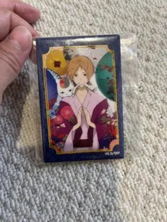 夏目友人帳 BIGスクエア缶バッジ　夏目貴志　ニャンコ先生