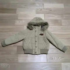 e.a.B ベージュ ファー付きフード 中わたコート