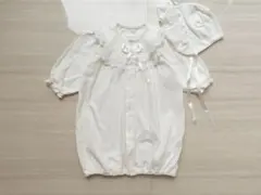 美品　エンゼル　ベビードレス　帽子付