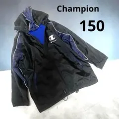 Championナイロンジャケット裏フリース150 黒フード付ウィンドブレーカーのサムネイル