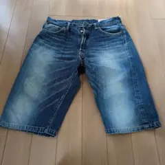 EVISU デニムショートパンツ ダークブルー フライボタン - メルカリ