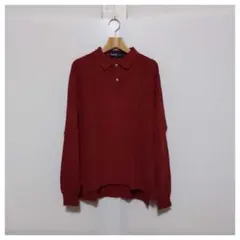 ☆ ポロラルフローレン 長袖ポロシャツ M あずき