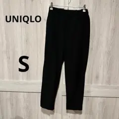 UNIQLO ユニクロ スラックス ブラックカジュアルパンツ 【S】 古着