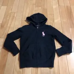 ラルフローレン  ピンクポニー　黒パーカー　S  7 約130cm