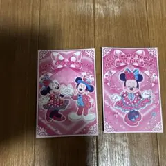 クリスタルパレスレストランでいただいたミニーのポストカードです。2枚セット