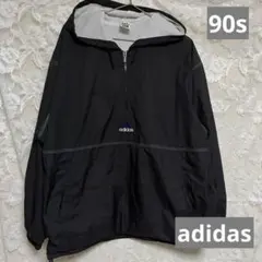 【90's】 アディダス アノラックナイロンパーカー プルオーバー M-L