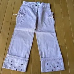 メゾピアノ⭐︎薄紫色 刺繍入り ロングパンツ