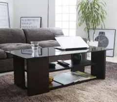 LOWYA ガラステーブル ローテーブル