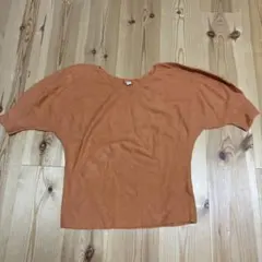UNIQLO 半袖ニット オレンジ M