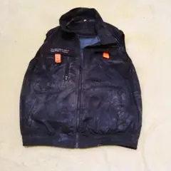 空調服 ベスト L ブラック 迷彩 ファン取付可 作業着 アウトドア