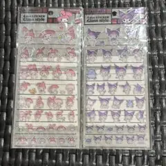 マイメロディ クロミ 4サイズステッカー Glass style グラススタイル