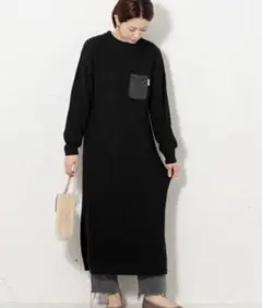 SONNYLABEL アーバンリサーチ ブラック黒ニットロングワンピース