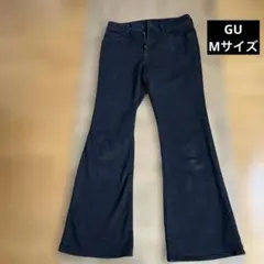 GU フレアデニムパンツ ブラック Mサイズ