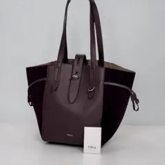 FURLA フルラ NET ネット トートバッグ ショルダー M ブラウン 美品