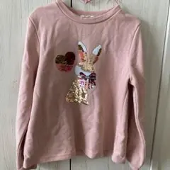 ❤︎any FAM❤︎ うさぎ柄スパンコール付きトレーナー 130㎝