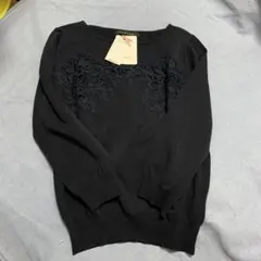 ketty 刺繍付きネイビーセーター Mのサムネイル