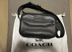 COACH コーチ オールレザーシボ革ボディバッグ斜め掛けF70922メンズ