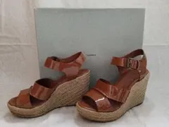 TILA MARCH ブラウン ウェッジサンダル 36のサムネイル