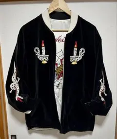 希少⭐︎weirdo ウィアード 別珍 スカジャン リバーシブル ドクロ 2XL 希少⭐︎weirdo ウィアード 別珍 スカジャン リバーシブル
