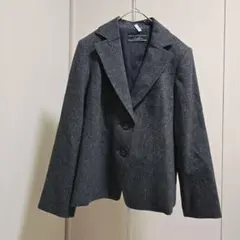 レリアン Leilian ダークグレー テーラードジャケット 2ボタン　1227