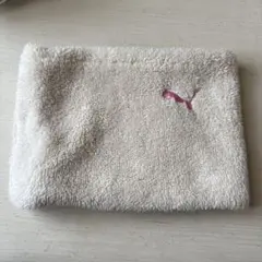 Puma フリース ネックウォーマー ホワイト ピンク