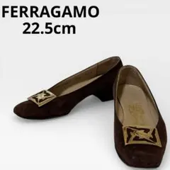 おしゃれ⭐️FERRAGAMO ブラウン スエード パンプス 24cm - メルカリ